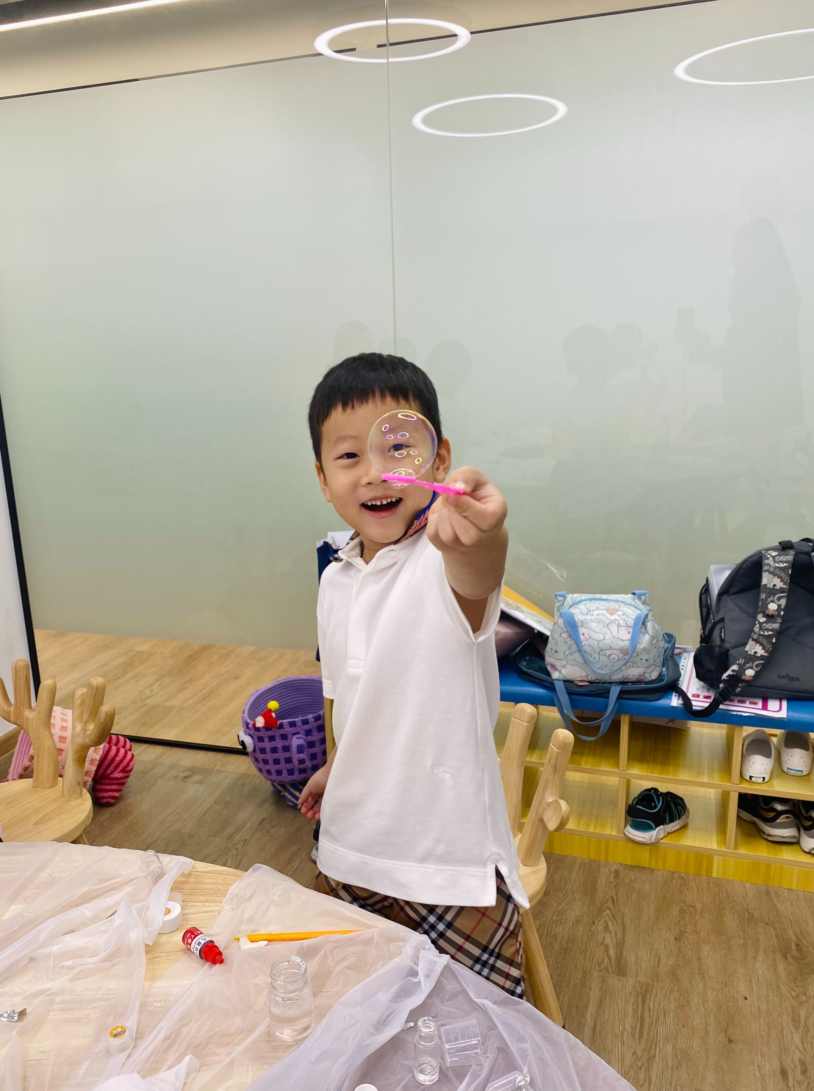 课堂实况 - 泡泡实验